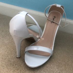 White Strap Heels